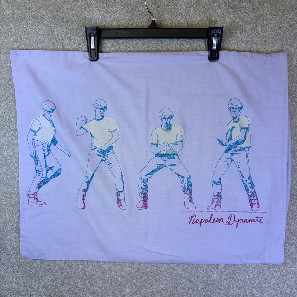 Napoleon Dynamite Pillowcase Standard White 2005 Movie Promo Dance Graphic